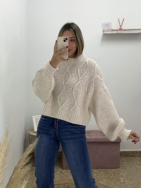 JERSEY CROP BEIGE